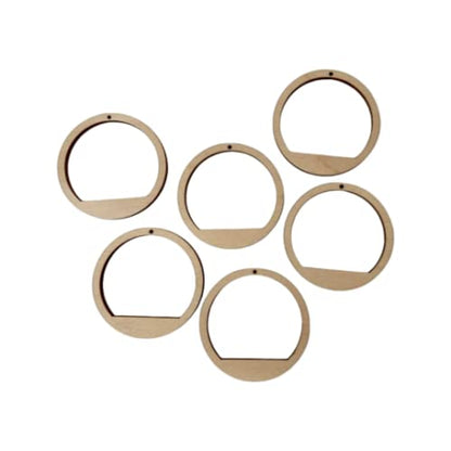 ALL SIZES BULK (12pc to 100pc) Unfinished Wood Laser Circle Flat Hoop Rounds Cutout Teardrop Shape with Cutouts Dangle Earring Jewelry Blanks Shape