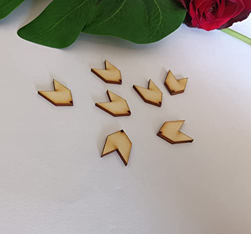 30pcs of Blank Wood Earring Makings,Blank Sublimation Chevron Earrings,Unfinished Earring Pendants (1.0'') - WoodArtSupply