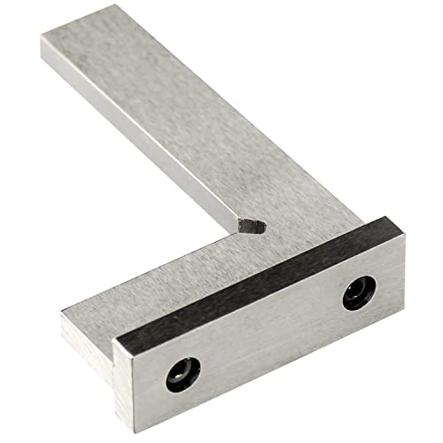 Precision Machinist Square 3 Inch Engineer Square 90 Degree Right Angle Ruler Ground Hardened Steel with Seat 3 x 2 Inch - WoodArtSupply