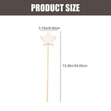 STOBOK Princess Fairy Wand Stick: 8PCS Unfinished Wooden DIY Crafts Star Magical Wand for Girls Art Show Cosplay Costume Party STOBOK
