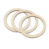 SEWACC 50pcs Natural Wood Frame Wood Decor Rustic Decor Bamboo Hoops for Crafts Flat Wreath Form Wooden Circles DIY Craft Decor Ring Dreamcatcher SEWACC