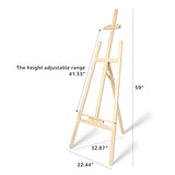 Nian Feng Easel Stand for Painting, Wooden Easel for Painting Canvas, Art Easel for Adults, Adjustable＆Folding, for Drawing, Wedding Sign, Poster, nianfeng