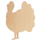 Classic Wood Turkey Cutouts 12 inch, Pack of 3 Unfinished Wooden Cutouts for Crafting, and DIY Thanksgiving Party Decorations, by Woodpeckers Woodpeckers