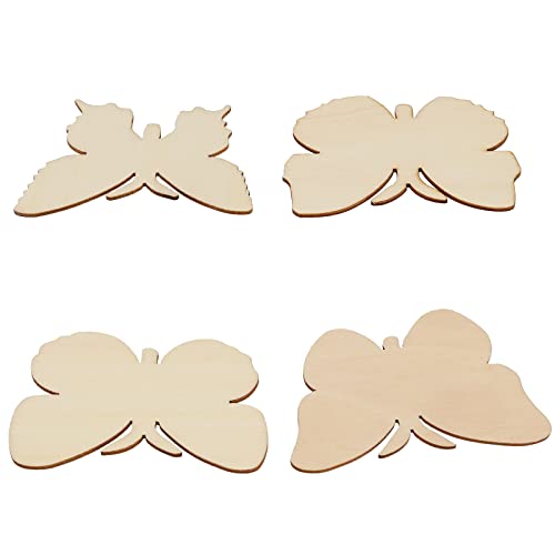 HOZEON 80 PCS Wood Butterfly Crafts, Wooden Butterfly, Wooden Butterfly for Crafts Butterfly Wood Cutouts for Painting, DIY Project, Decorations - WoodArtSupply