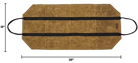 Readywares Waxed Canvas Firewood Carrier, Heavy Duty Firewood Log Carrier, Classic Durable Design Tan Readywares