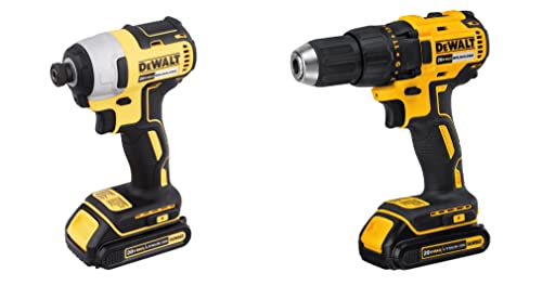 Dewalt 20V MAX Cordless Compact Brushless 1/2" Drill/Driver and 1/4" Impact Combo Kit (2 drill/drivers & 2 batteries)