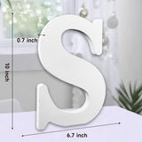 AOCEAN 10 Inch White Big Wood Letters, Unfinished Wooden Letters for Wall Decor Decorative Standing Letters Slices Sign Board Decoration for Craft AOCEAN