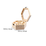 VILLFUL 3pcs Wooden Box Portable Jewelry Organizer Unfinished Jewelry Cabinet Ring Organizer for Jewelry Ear Ringing Jewelry for Women Necklace VILLFUL