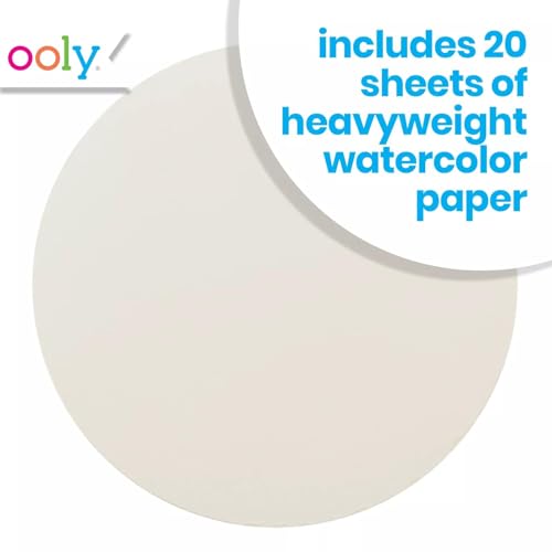 OOLY, Chroma Blends Circular Acid-Free Watercolor Paper Pad - 15 Sheets, 8 x 10 Inches Ooly