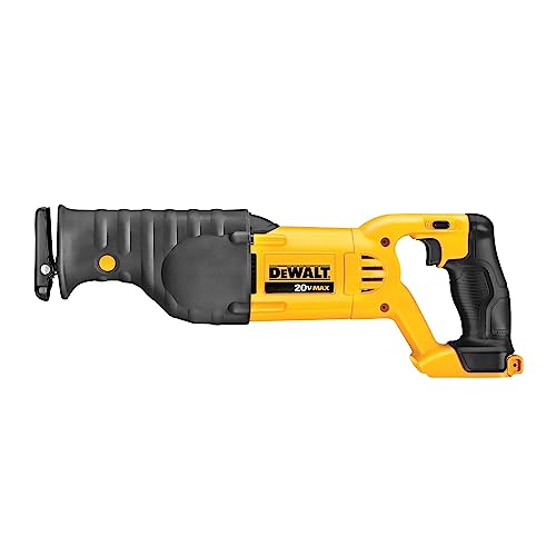 DEWALT 20V MAX Reciprocating Saw, 3,000 Strokes Per Minute, Variable Speed Trigger, Bare Tool Only (DCS380B), Black/Clear DEWALT