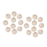 Tofficu 20pcs Unfinished Wood Beads Wood Beads Bracelet Making Round Beads Beaded Jewelry Wood Loose Beads Jewelry Making Charms Wood Craft Beads Tofficu