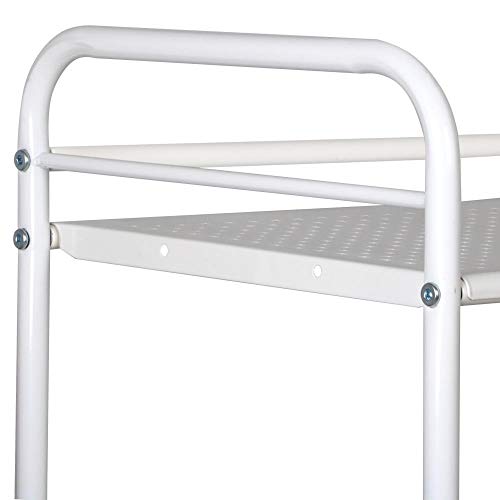 Yaheetech 3 Tier Durable Metal Multi-Purpose Rolling Utility Cart, Rolling Esthetician Cart Storage Craft Cart Kitchen Cart with Handle and Locking - WoodArtSupply