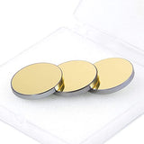 OMTech Laser Cutting Mirror Set, 25mm Gold Coated Silicon Replacement Mirrors for CO2 Laser Engraving Machines, 3mm High Transmittance Si Mirrors for OMTech