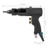 TFCFL Pneumatic Rivet Gun with 10-24", 1/4", 5/16", 3/8" Gun Head, Air Rivet Nut Tool Kit 1/4" Air Inlet with 20 Mandrels Riveting Gun Kit, 400rpm TFCFL