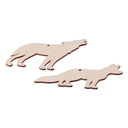 HomeSoGood 60Pcs Wooden Wild Forest Animal Ornaments,Blank Slices,DIY Unfinished Hanging Ornaments, Home Holiday Decoration Cards