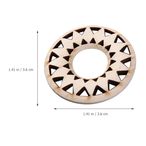 KALLORY 10pcs Unfinished Hollow Wood Slices Wooden Slices DIY Wooden Cutouts Painting Wood Slices KALLORY