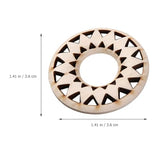 KALLORY 10pcs Unfinished Hollow Wood Slices Wooden Slices DIY Wooden Cutouts Painting Wood Slices KALLORY