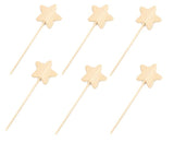 Factory Direct Craft Package of 6 Unfinished Wood Star Wands for Crafting, Creating and Embellishing Factory Direct Craft