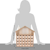 BRUBAKER Wooden Advent Calendar to Fill with 24 Drawers - DIY Unfinished Christmas Calendar for Painting, Crafting and Self-Design - Christmas House BRUBAKER
