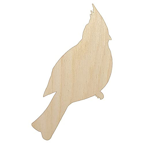 Cardinal Bird Solid Unfinished Wood Shape Piece Cutout for DIY Craft Projects - 1/4 Inch Thick - 4.70 Inch Size Sniggle Sloth
