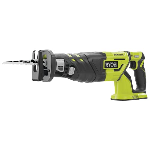 RYOBI - R18RS7-0 Cordless 18 V ONE+ Sabre Saw - Ideal for all materials - Comes with 1 Wooden Blade and 1 Hexagonal Key - Battery and Charger Not RYOBI
