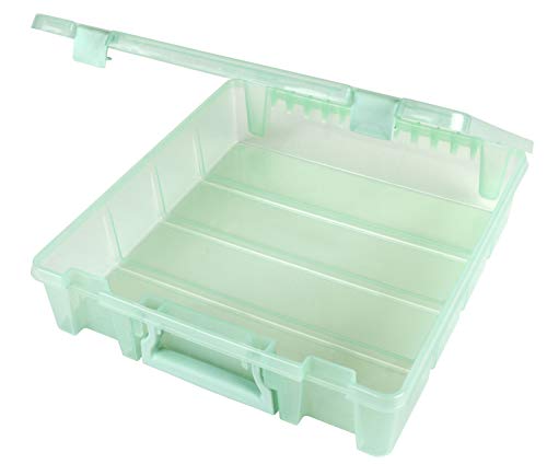 ArtBin 6955RJ Super Satchel 1-Compartment Box, Art & Craft Organizer, 1-Pack, Translucent Mint ArtBin