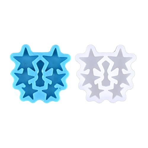 Silicone Earrings Mold Ear Stud Earring Resin Mold Star Epoxy Resin Casting Mold for DIY Crafts Earrings Jewelry Making clay earring molds christmas - WoodArtSupply