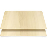 KOHAND 10 PCS 18 x 12 Inch Rectangle Unfinished Wood Pieces, Large Rectangle Plywood Board, 3mm Poplar Plywood Rectangle Wooden Cutouts for Crafts, KOHAND