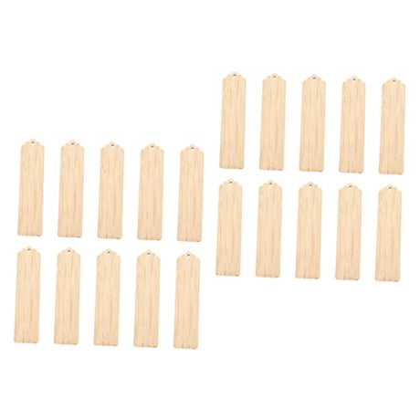 MAGICLULU 20pcs Wooden Blank Bookmark Reading Bookmarks Unfinished Bookmark Wooden Cutout Unfinished Hanging Tags DIY Bookmarks Blank Bookmark MAGICLULU