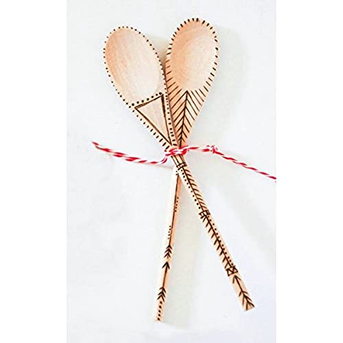 Kitchen Wooden Spoons Mixing Baking Serving Utensils Puppets 10 In - 12 Pack ROUNDSQUARE