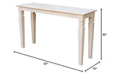 International Concepts Java Console or Sofa Table Unfinished IC International Concepts