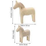 Unfinished Wooden Horse DIY Figurine: 2Pcs Blank Unpainted Dala Horse Models Kids Painting Toy for DIY Crafts Table Decoration Happyyami