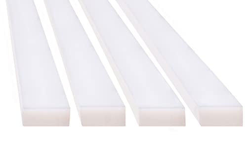 Hatsbi UHMW Crosscut Sled For Table Saw Sled Miter Bars 3/4" X 3/8" X 17" For Jigs Fixtures or Miter Slots (size 3/4"x3/8") 4 x UHMW Bars Hatsbi