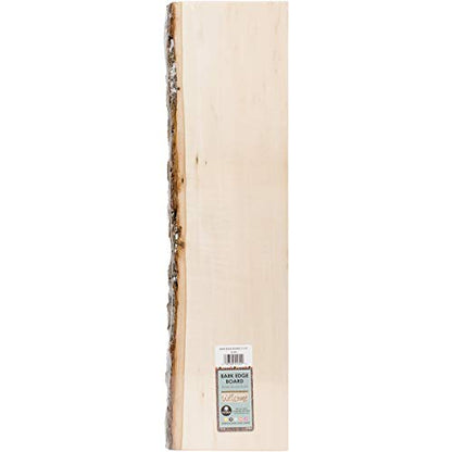 WALNUT HOLLOW Basswood Bark Edge Plank-5"X18", Natural