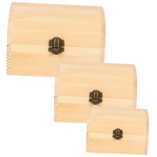 ARTIBETTER 6 pcs wooden box travel jewelry organizer jewelry organizer tray DIY wooden unfinished wooden jewelry case craft storage strawberry decor ARTIBETTER