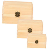 ARTIBETTER 6 pcs wooden box travel jewelry organizer jewelry organizer tray DIY wooden unfinished wooden jewelry case craft storage strawberry decor ARTIBETTER