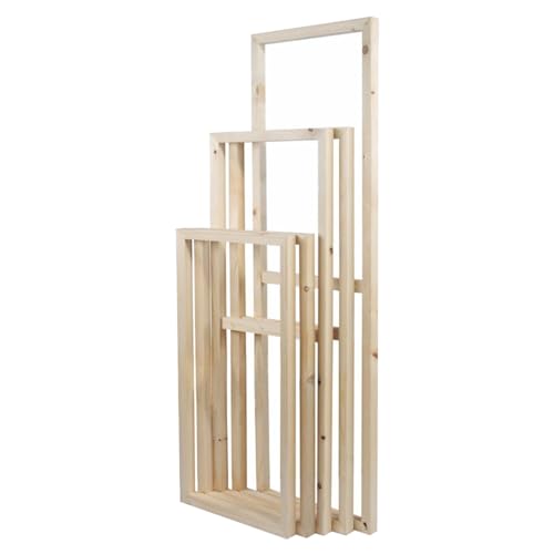 jweemax Wood Picture Frame, Wooden Photo Frame Kit for Oil Painting, Wall Hanging, Mounting, Displaying, 50x70cm jweemax