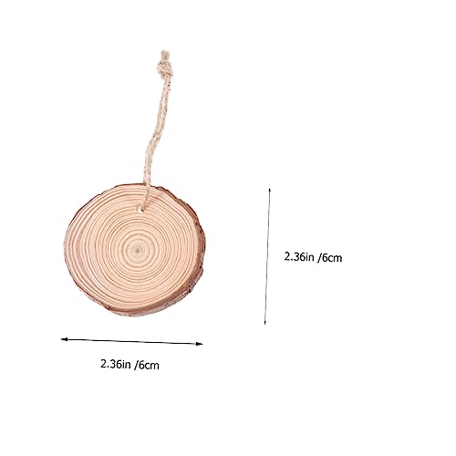 DECHOUS 40 Pcs Natural Wood Slices Scrapbook Kits for Adults Adult Craft Unfinished Hanging Craft Xmas Unfinished Wood Slice Wooden Hanging Christmas DECHOUS