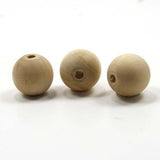 Mylittlewoodshop - Pkg of 12 - Bead Round - 3/4 inches in Diameter and 5/32 Hole Unfinished Wood(WW-BE1070-12) Unique Wood Shapes