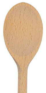 12 Inch Long Wooden Spoons for Cooking - Oval Wood Mixing Spoons for Baking, Cooking, Stirring - Sauce Spoons Made of Natural Beechwood - Set of 4 BICB