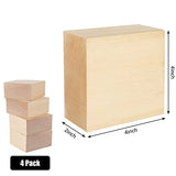 4 PCS Basswood Carving Blocks 4 X 4 X 2 inch Bass Wood for Wood Carving Whittling Wood Carving Blocks Wood Blocks for Carving Unfinished Wood Blocks SHUESS