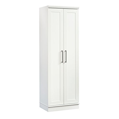 Sauder HomePlus Storage Pantry cabinets, L: 23.31" x W: 17.01" x H: 70.91", Soft White finish - WoodArtSupply