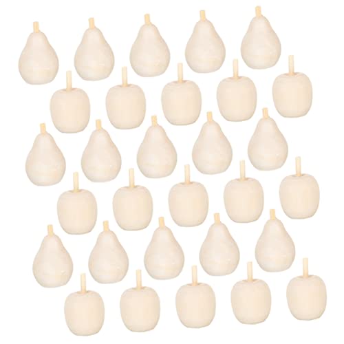 Toddmomy 160 pcs Wooden Fruit Ornaments Kids Toys miniture Decoration DIY Crafts Kids Painting Wood Crafts Lifelike Mini Pears Wood Paint for Crafts