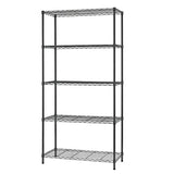 14" D×36" W×72" H Wire Shelving Unit Commercial Metal Shelf with 5 Tier Adjustable Layer Rack Strong Steel for Restaurant Garage Pantry Kitchen FDW