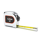 Crescent Lufkin 1/2 x 12' Chrome Case Yellow Clad Tape Measure - L912-02 Lufkin