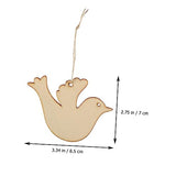 DECHOUS 50pcs Wood Chips Unfinished Wooden Craft Wood Kit Craft Round Wood Halloween Wooden Hanging Ornament Decoration for Home Wooden Tree DECHOUS