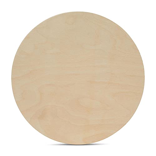 Wood Circles 19 inch 1/2 inch Thick, Unfinished Birch Plaques, Pack of 1 Wooden Circle for Crafts and Blank Sign Rounds, by Woodpeckers Woodpeckers
