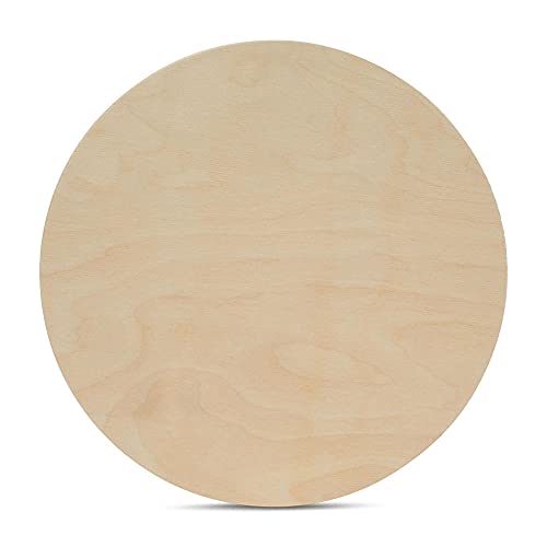 Wood Circles 19 inch 1/2 inch Thick, Unfinished Birch Plaques, Pack of 1 Wooden Circle for Crafts and Blank Sign Rounds, by Woodpeckers