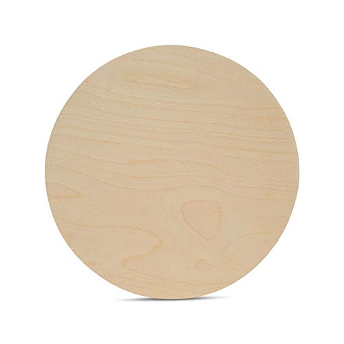 Wood Circles 12 inch, 1/4 Inch Thick, Birch Plywood Discs, Pack of 50 Unfinished Wood Circles for Crafts, Wood Rounds by Woodpeckers