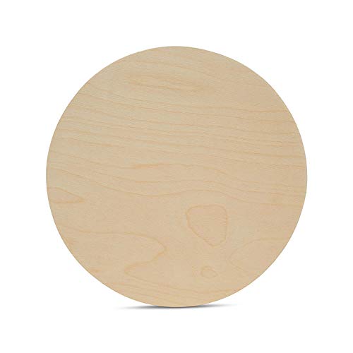 Wood Circles 12 inch, 1/4 Inch Thick, Birch Plywood Discs, Pack of 1 Unfinished Wood Circles for Crafts, Wood Rounds by Woodpeckers